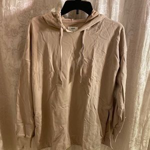 Aerie beige oversized lightweight hoodie